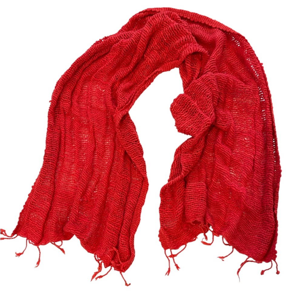 Orange Knit Scarf